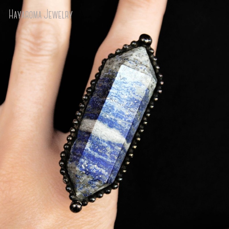 Women'S Emo Accessories - 10pcs Lapis Lazuli Crystal Verstelbare Statement