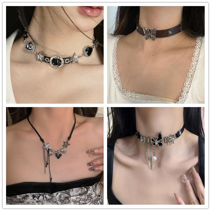 Women'S Emo Accessories - Y2K Vintage Vlinder Kruis Hart Ster